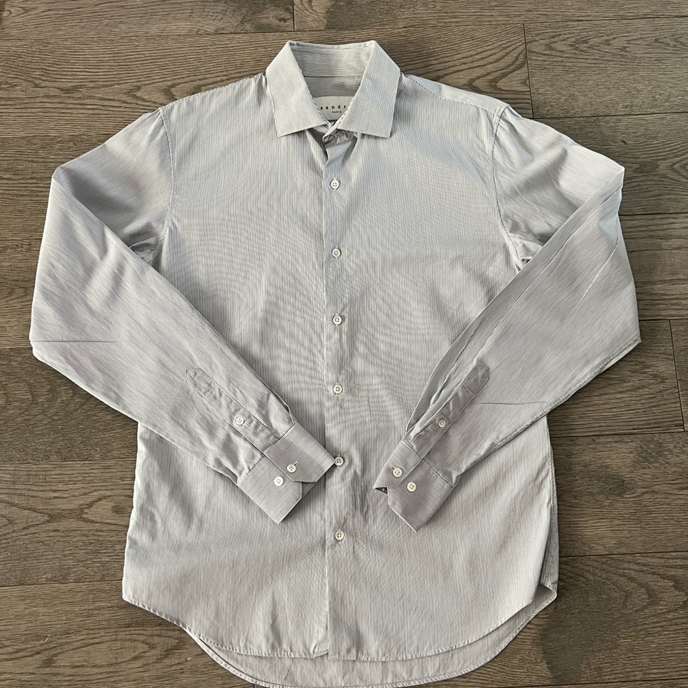 SOLD: Sandro Paris Pinstripe Dress Shirt